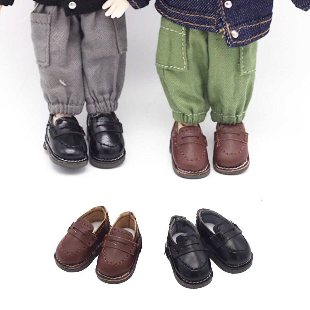 Niedliches BJD Puppenkleid-Set – Weißes Hemd, Gestreifter Rock, Schuhe & Socken Für 11 Cm Puppen (1/12)