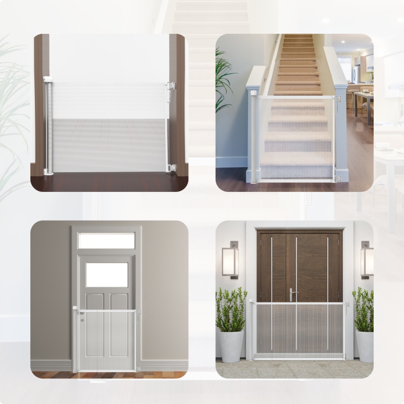 NEW Stairway Protective Railing Baby Gate Safety Animal Fence ...