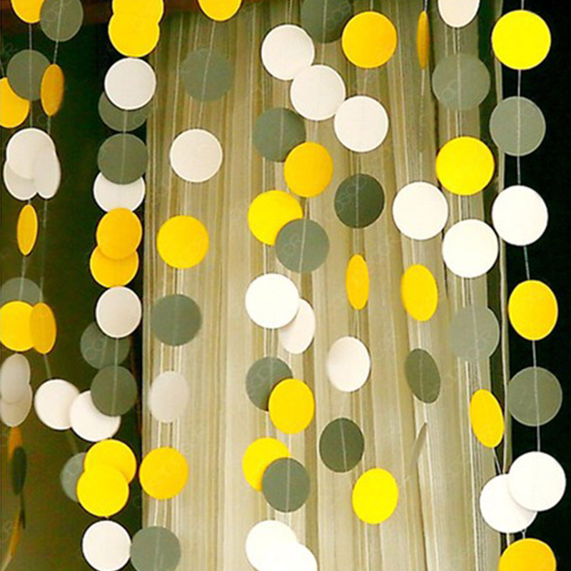 4M Circle Garlands Rose Gold Paper Banner Birthday Party Decoration Supplies Wedding Hanging ...