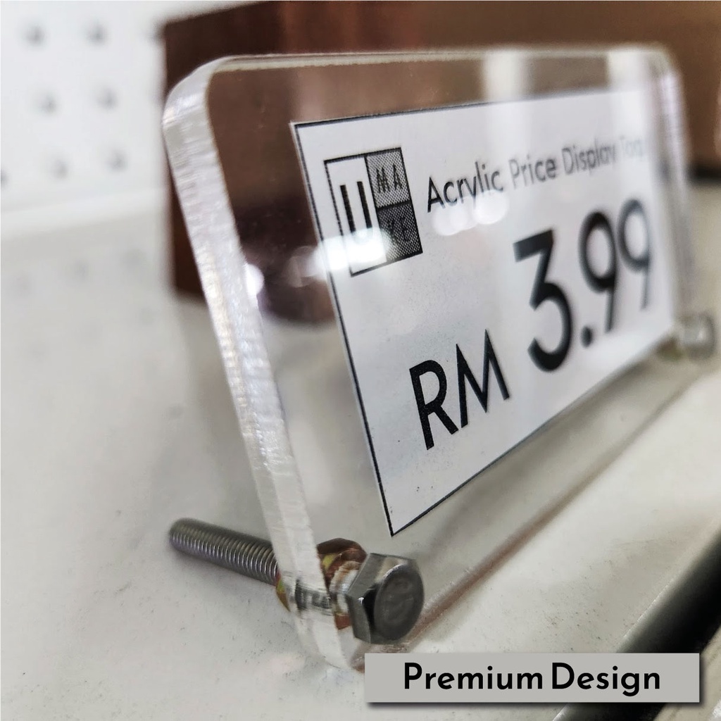 UMAKE Acrylic Stand Display Card Holder Clear Sign Display Stand Table ...
