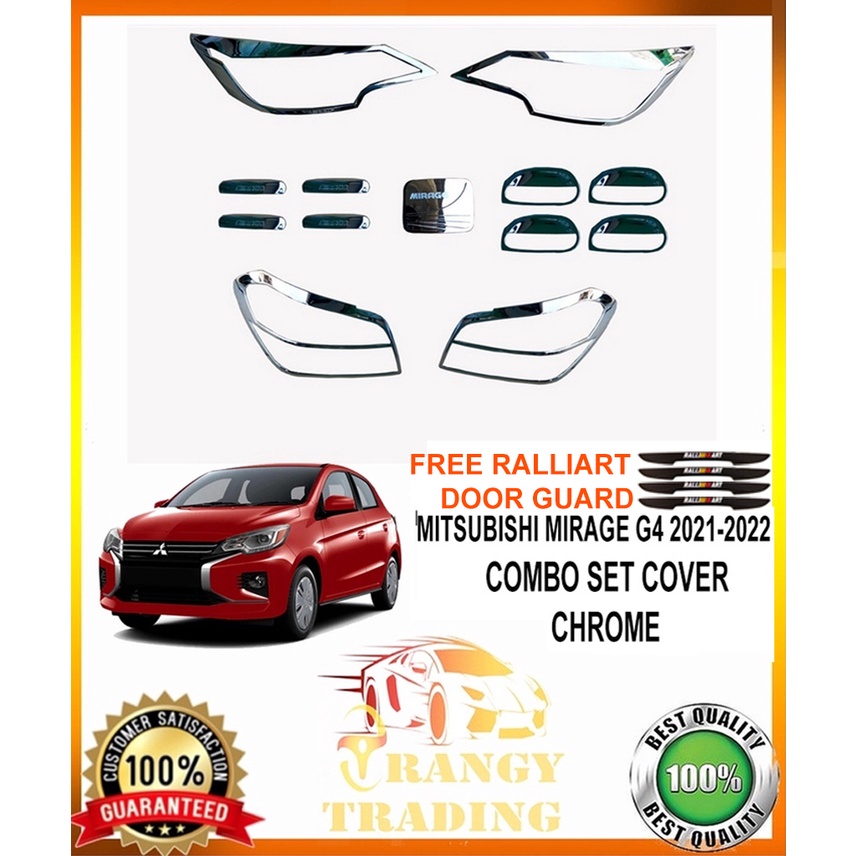 Mitsubishi Mirage G4 2021 to 2025 Garnish Combo set cover Chrome 2022