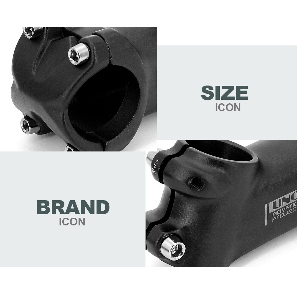 UNO Bike Stem 25 Degrees 31.8*70/80/90/100/110mm Installation Height ...