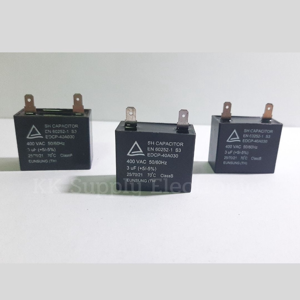 Capacitor 3 uF 400 vac /50/60 Hz/Socket Plug Type/Genuine Spare Parts ...