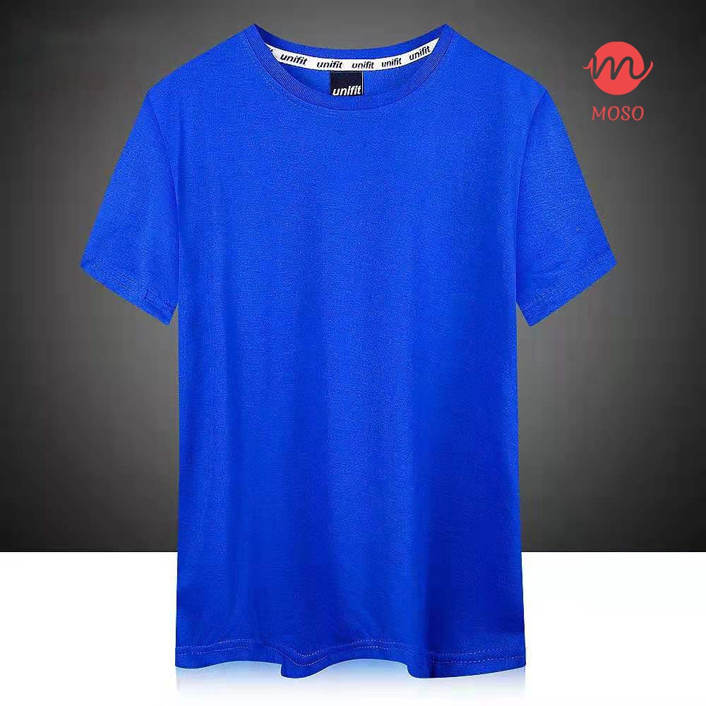 MOSO UNIFIT Plain Round Neck Basic T-Shirt Unisex Cotton Casual TShirt ...