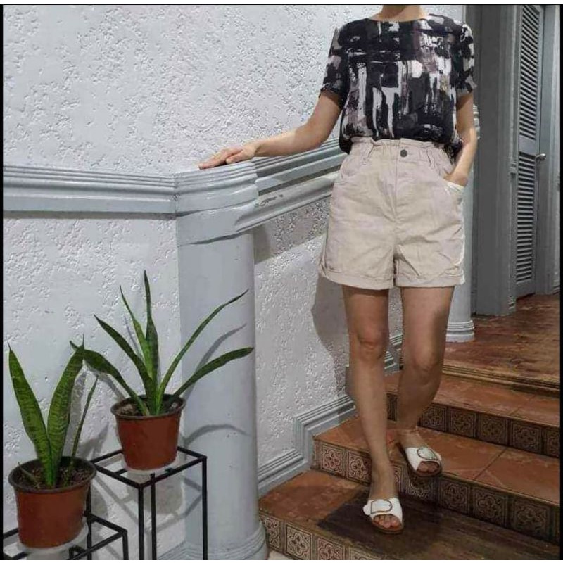 Paper bag best sale shorts h&m