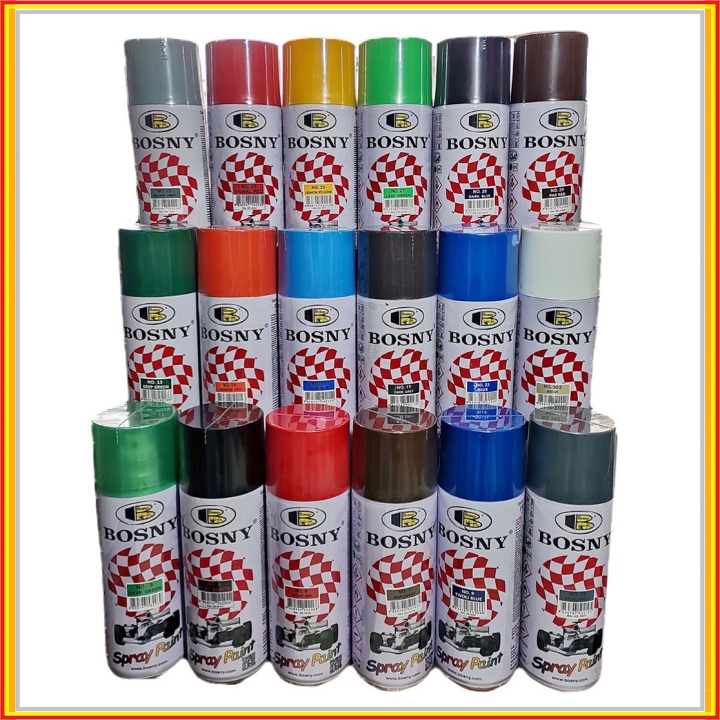 BOSNY Spray Paint 100 Acrylic Quick Drying Spray High Glossy Shopee Philippines
