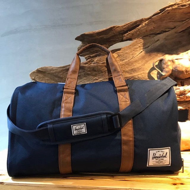 Authentic Herschel Novel Duffle Bag Navy Blue Shopee Philippines