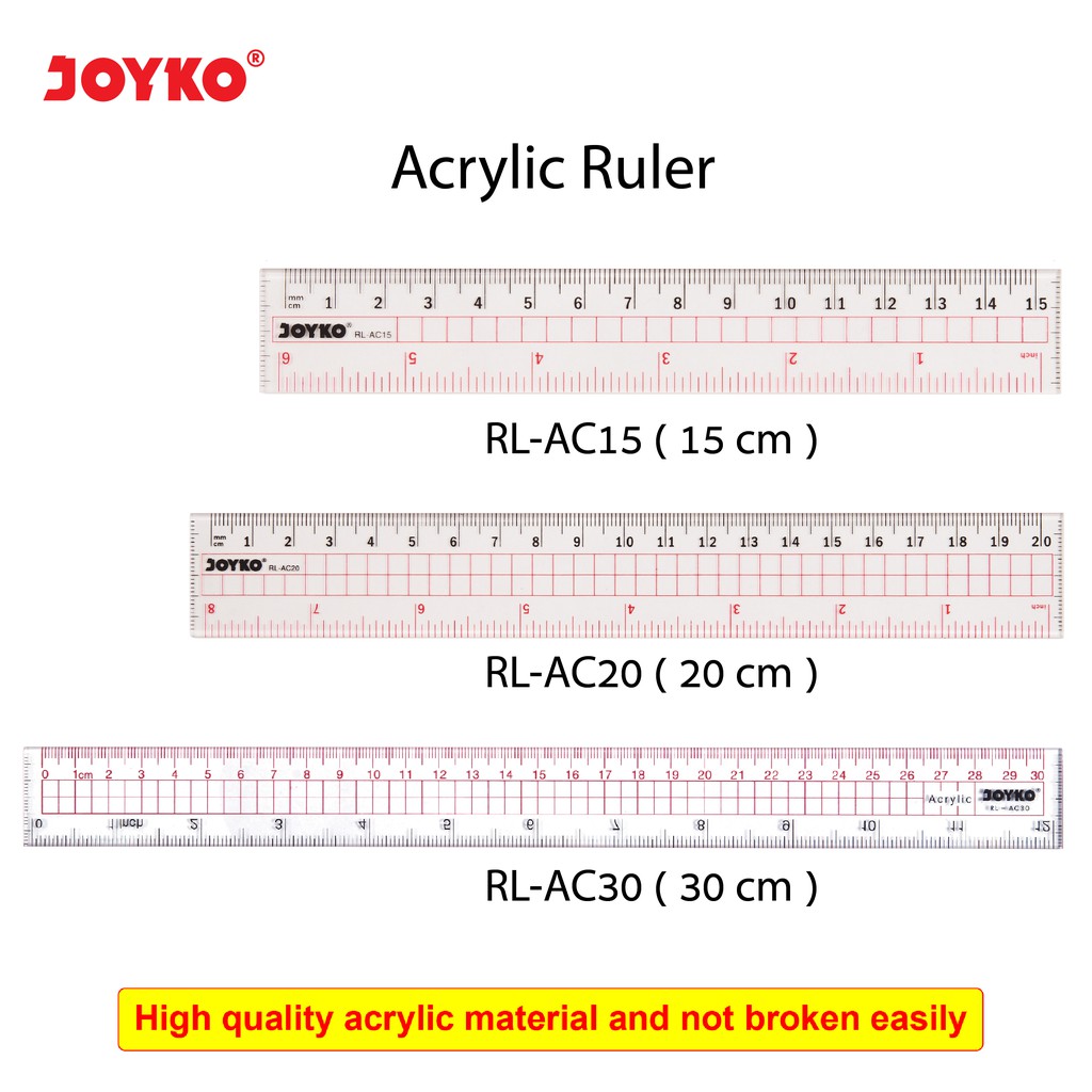 Joyko Acrylic Ruler Acrylic Ruler | Shopee Philippines