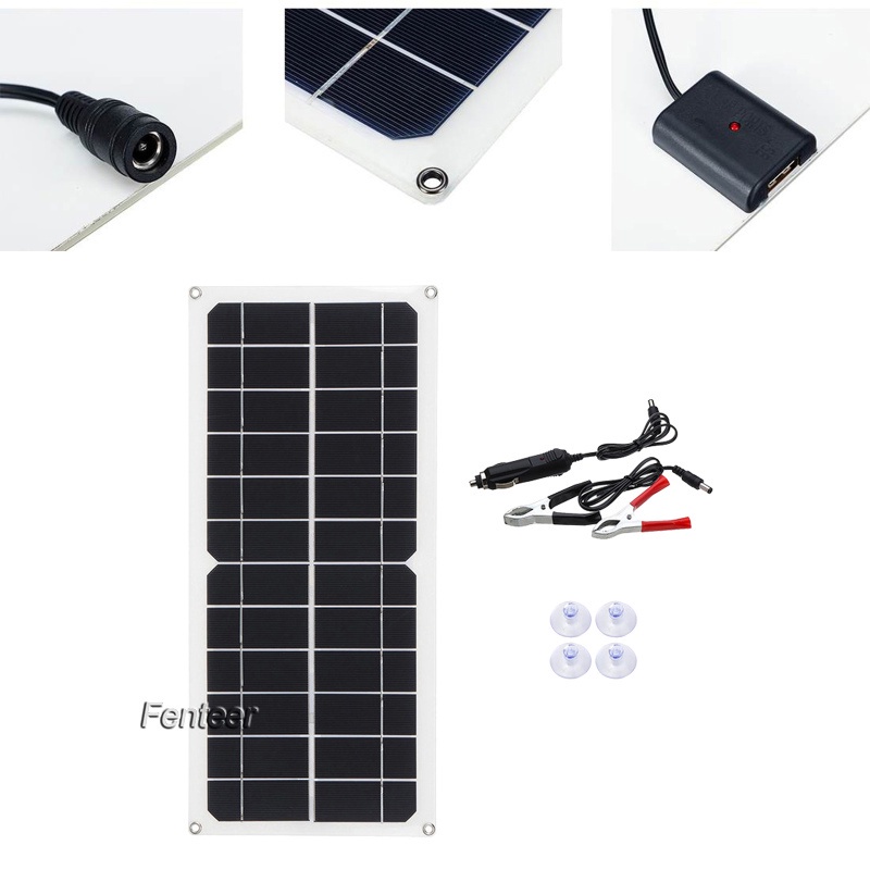 [FENTEER] 10Watt 12V Monocrystalline Silicon Solar Panel Solar ...