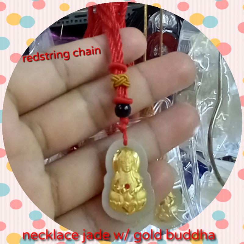 Jade necklace hot sale red string