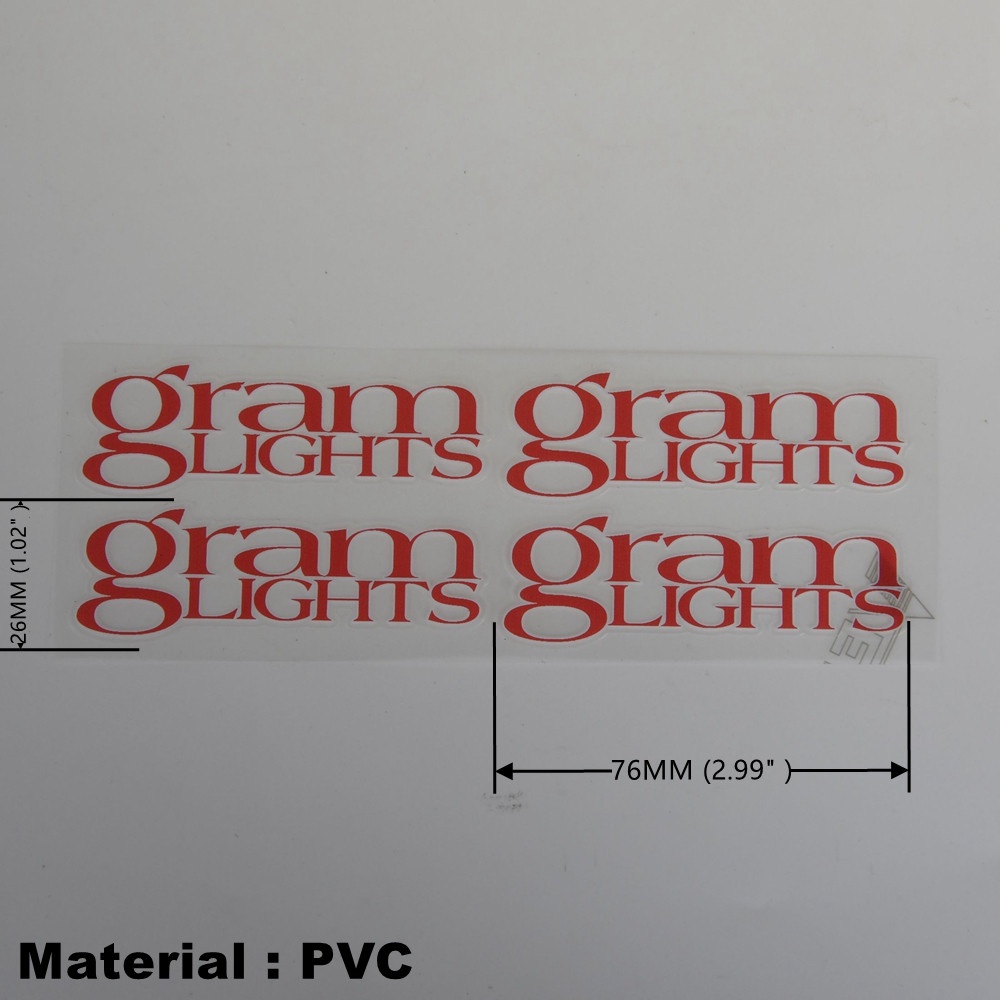 Car Racing Rim Stickers RAYS GRAM LIGHTS PVC Decals Sticker Tire Wheel ...