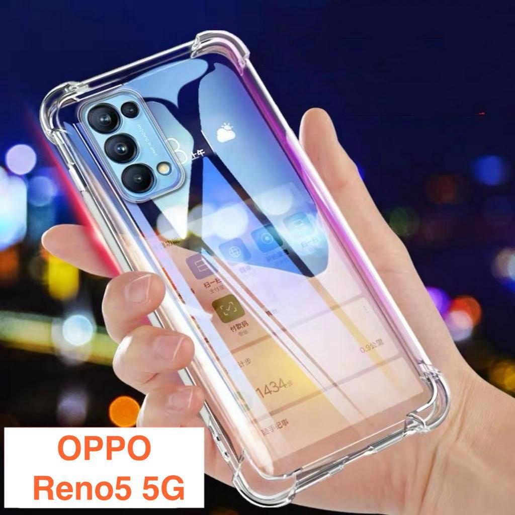 Case Oppo Reno5 5G (Straight Model) Clear Shockproof Antibacterial ...