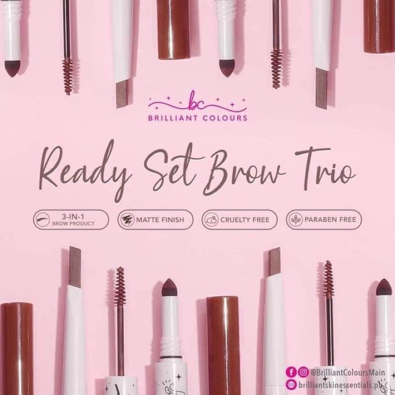 Brilliant Colours Ready Set Brow Trio | Shopee Philippines