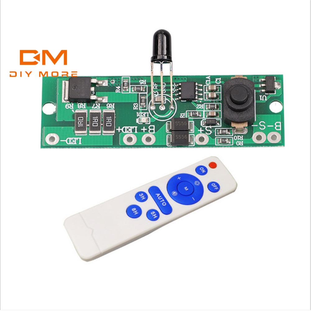 DIYMORE Remote Control Long Bright Automatic Power Reduction 3.2v3.7v ...