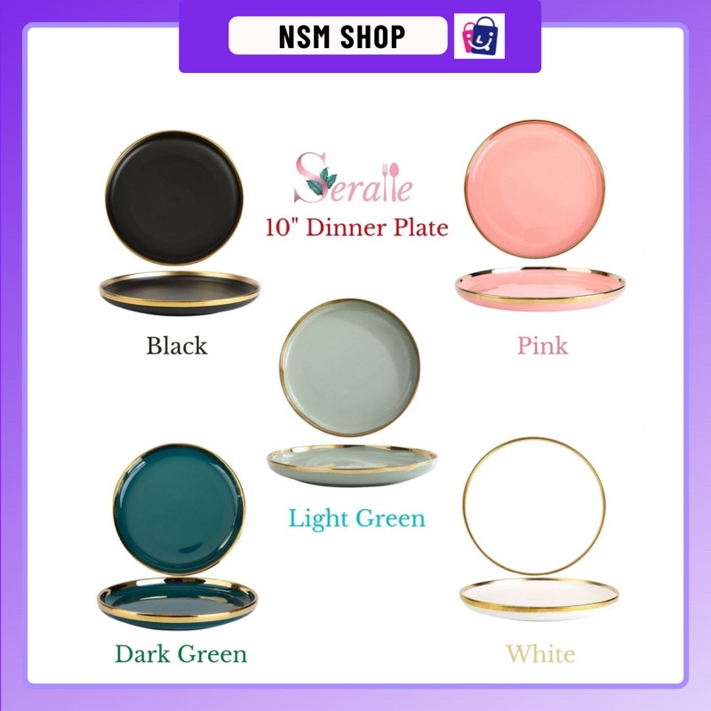 10 inch Dinner Plate Ceramic Dining Plate /10 inch Plate Pinggan ...