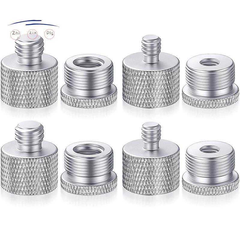 8Pcs Mic Stand Thread Adapter Set,5/8 Female to 3/8 Male and 3/8 Female ...