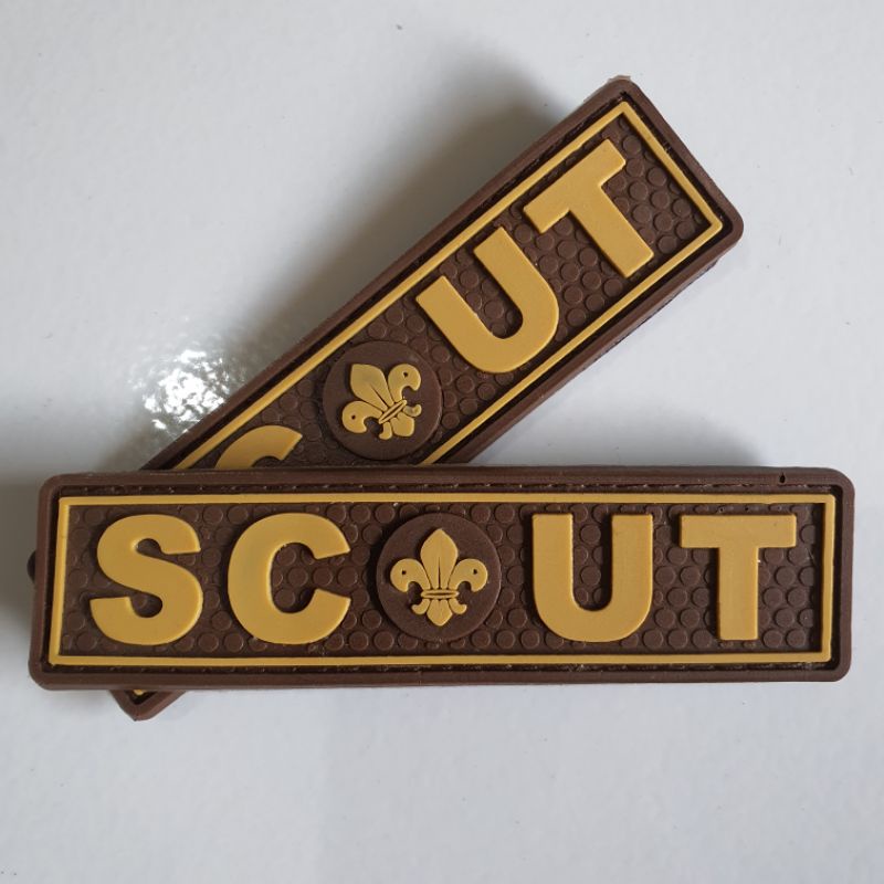 Patch rubber logo With scout Writing Scouts Long velcro rubber