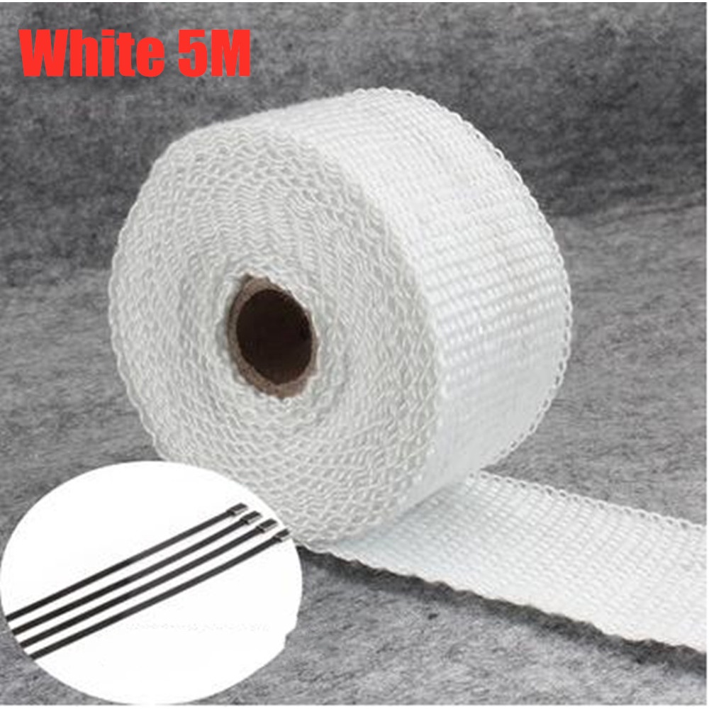 Titanium Exhaust Insulator High Heat Header Wrap Pipe Tape Downpipe ...