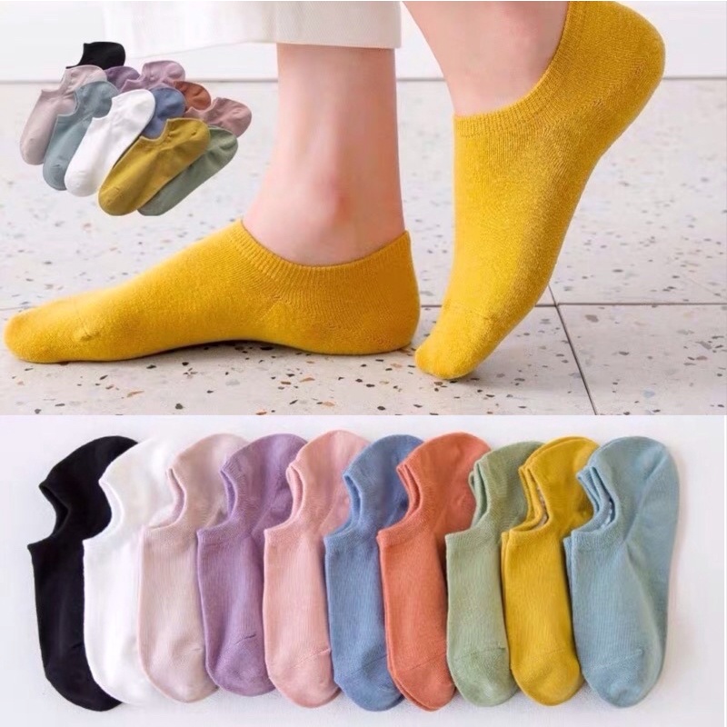 Unisex Basic Socks Plain Ankle Sock Iconic Socks | Shopee Philippines
