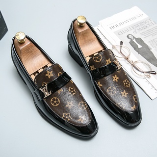 ins】Louis Vuitton men's leather shoes ACE dress to attend the standard LV  leather shoes men's shoes