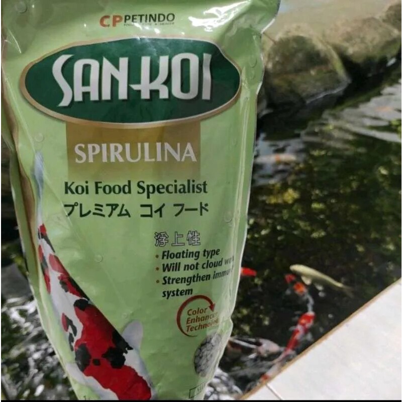 Medium Sankoi San Koi Spirulina 5mm 1kg Premium Koi Fish Food Rp ...