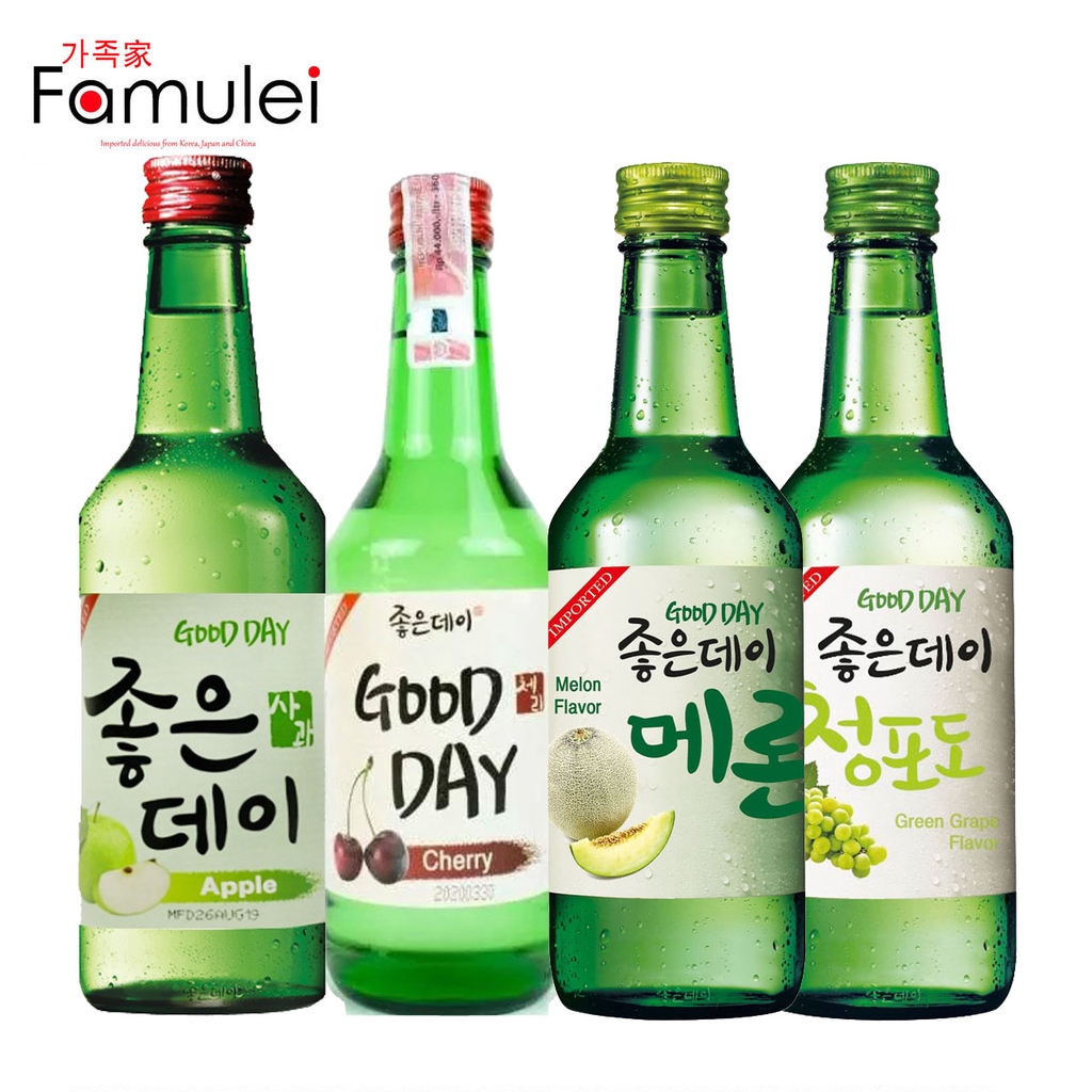 Good Day Green Grape/ Melon / Cherry / Apple Korea Soju 360ml Alc. 13.5