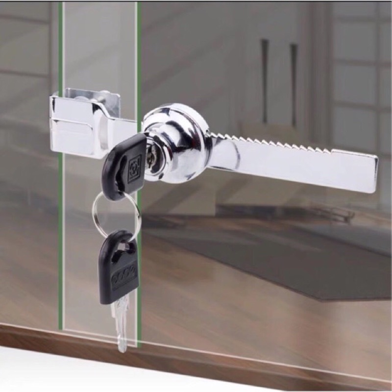 Durable Showcase Display Cabinet Sliding Glass Door Window Lock With 2 ...