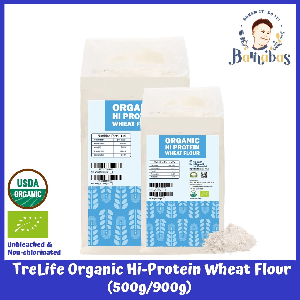 Trelife Organic Hi Protein Wheat Flour Organic HighProtein HighGluten
