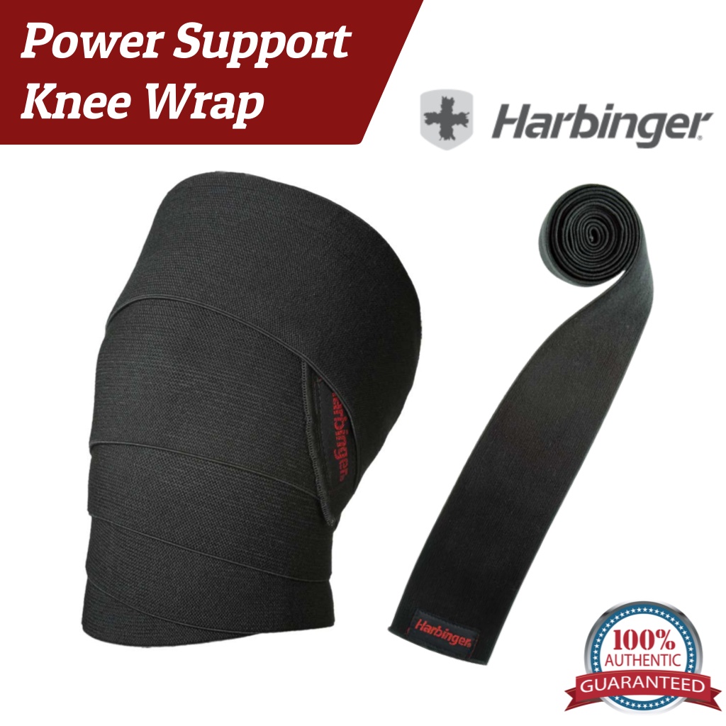 Billzan Cotton Knee Wraps (PAIR) – Elasticated Gym Workout Support Bandages