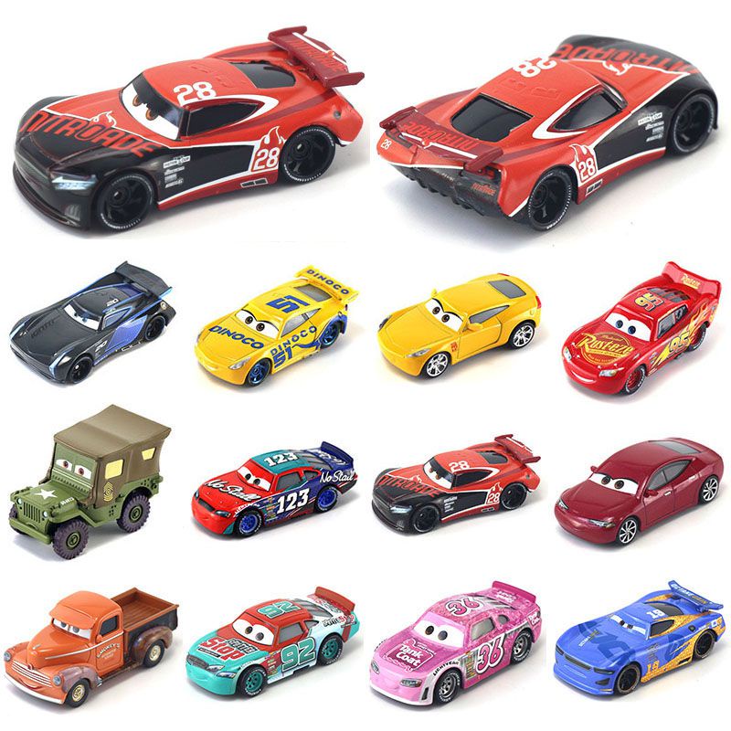 Anime Film Pixar Cars 3 Racers Diecast Metal Model Toy Slide Mini Car ...