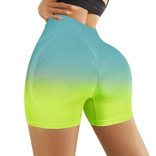 Gradient High Waist Short Breathing Butt Liftiing Fashion Shorts Running  Sports Shorts Women Clothes | Shopee Philippines