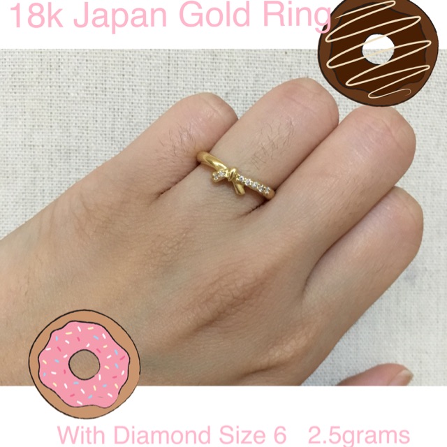 Authentic 18k japan Gold Ribbon Ring | Shopee Philippines