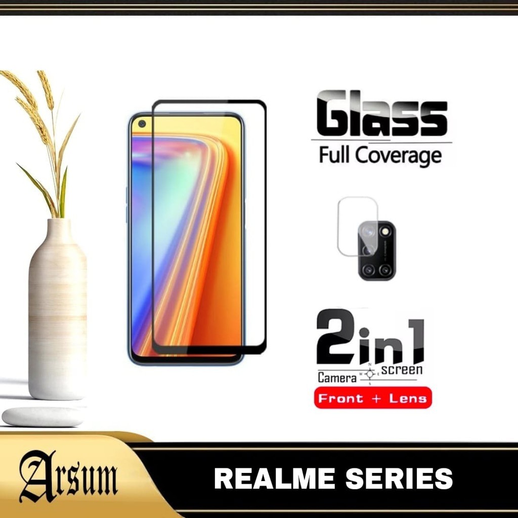 LAYAR Realme 7i, C17 Screen Tempered Glass + Camera (Full Full Screen ...