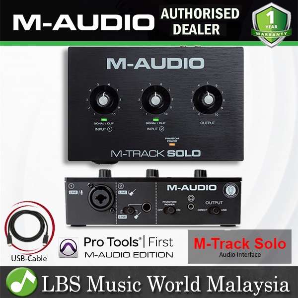 M-Audio M-Track Solo 2 Channel USB Audio Interface with Software (M ...