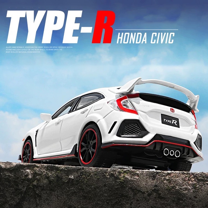1:32 Scale Honda Civic Type-R Alloy Car Model Diecast Car Sound Light ...