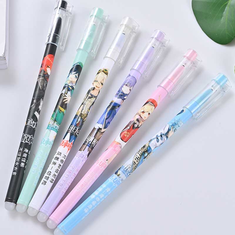 6pcs/lot 0.5mm Kawaii Cartoon Rabbit Gel Ink Pens School Office Writing  Supplies Stationery