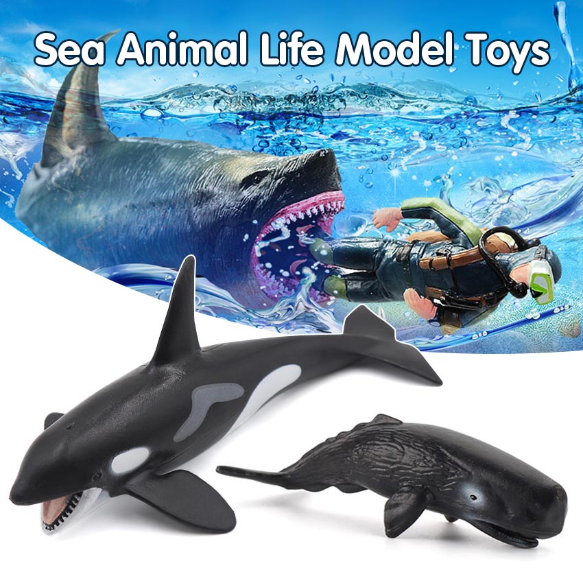 Simulation Whale Toy Miniature Marine Biological Model Solid Sea Life ...