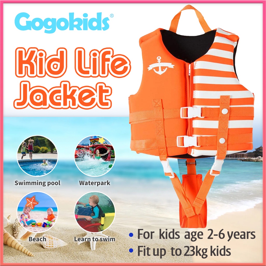 Gogokids Kids Swim Vest Children Float Vest 1-9 Years Kid Life Jacket ...