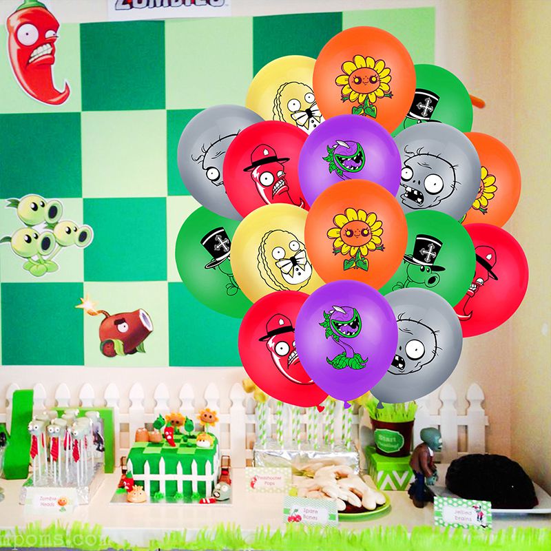 Plants Vs. Zombies Theme Birthday Party Supplies Decoration Banner Kids ...