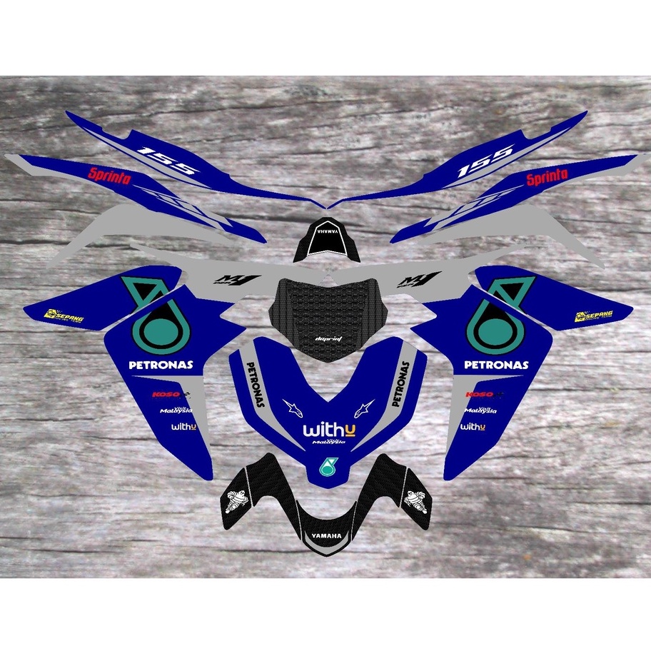 Sniper 155 Fulldecals laminated High quality Sticker RACE BLUE COLOR ...