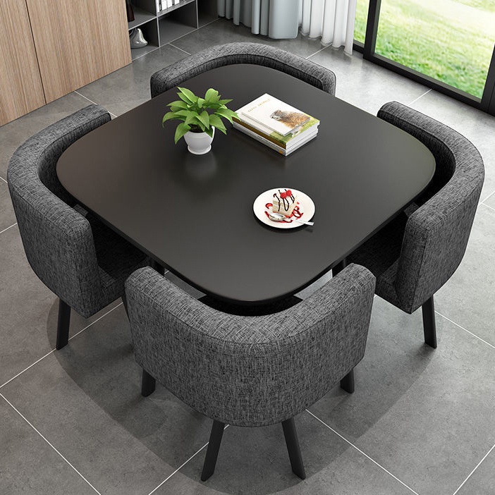 Good quality round dining table set 4 seater living room modern small