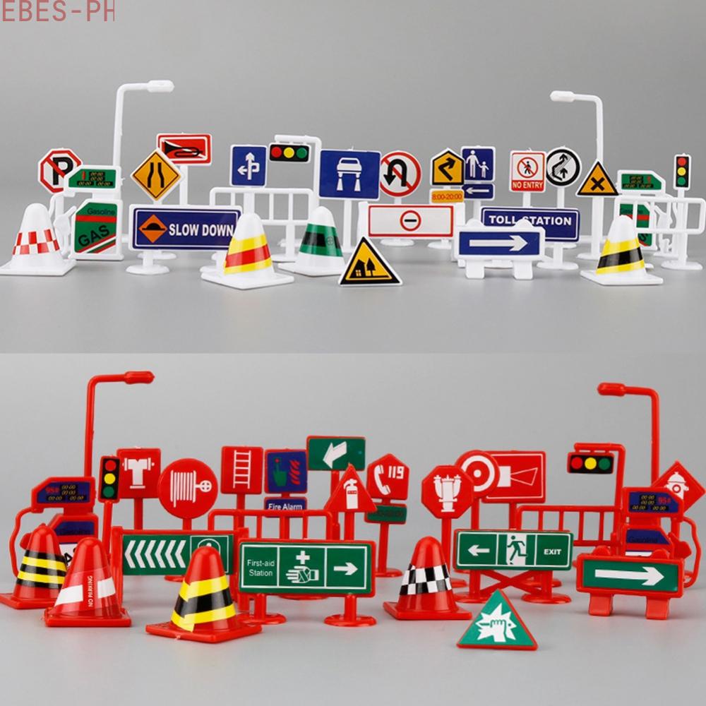 28 Piece Sets Road Signs Parking Lot Traffic Sign Accessories Learning ...