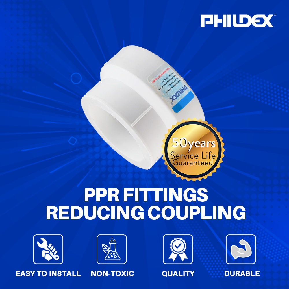 Phildex PPR Fittings Reducing Coupling 40x20mm-40x32mm | Shopee Philippines
