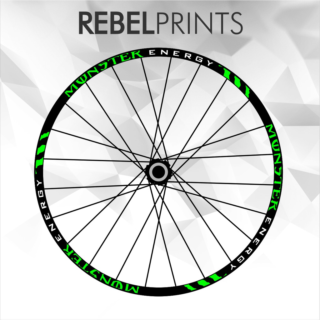 MON STER Custom Wheel Rim Stickers for Mountain Bike / Road Bike ...