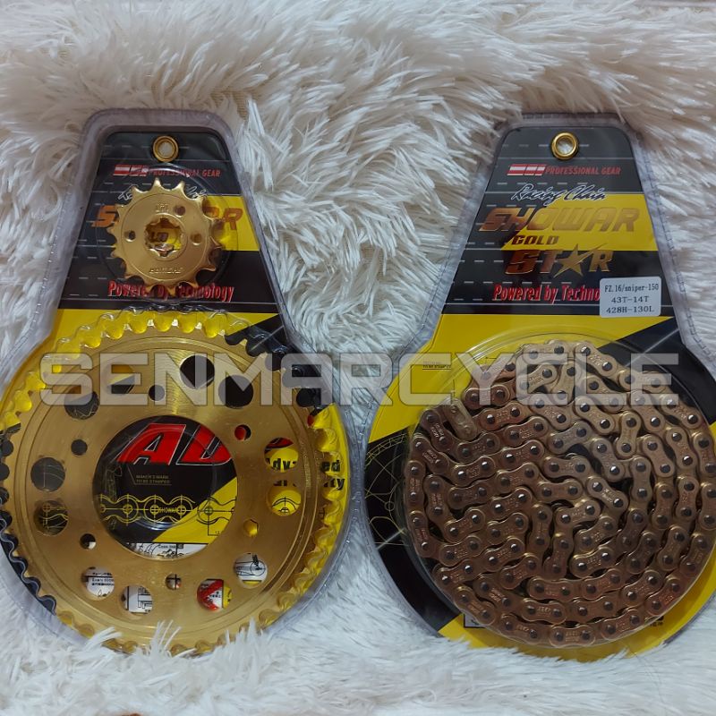 CHAIN SPROCKET SET SNIPER150/FZ16 428H130L Shopee Philippines