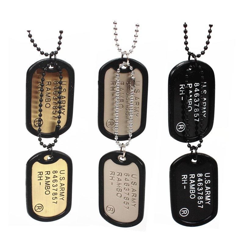 Army name tag necklace best sale