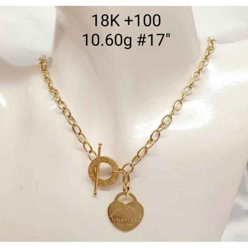 Tiffanys on sale gold necklace