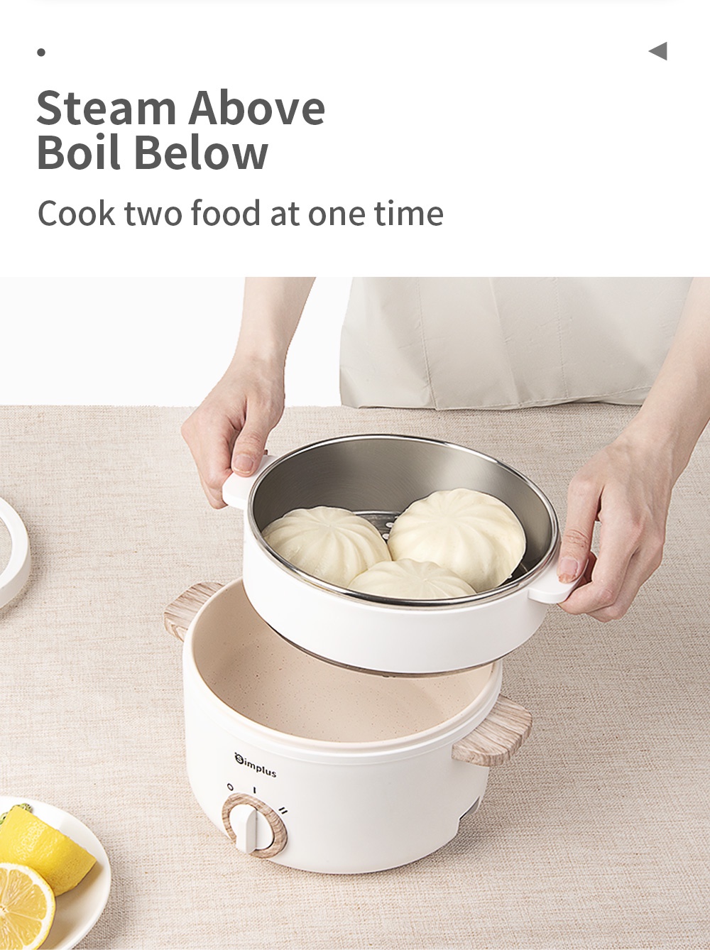 Simplus Rice Cooker Electric Cooker Stainless Steel Steamer Multi ...