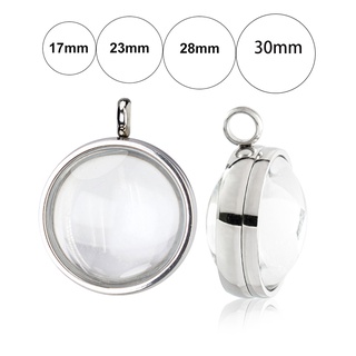 25mm Adjustable Floating Locket Bracelet / Glass Locket / Memory Locket Stainless Steel Black