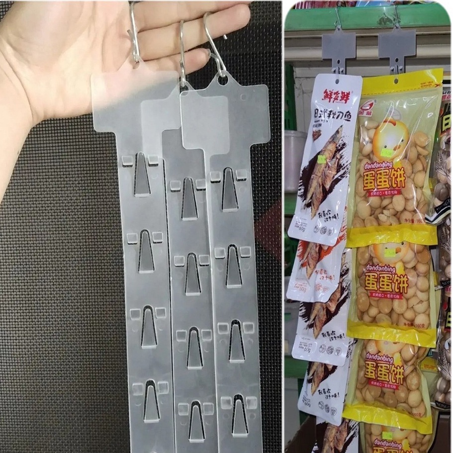 Snack Hanging Strips Store Hang Snacks Display Hanger Hooks Kitchen